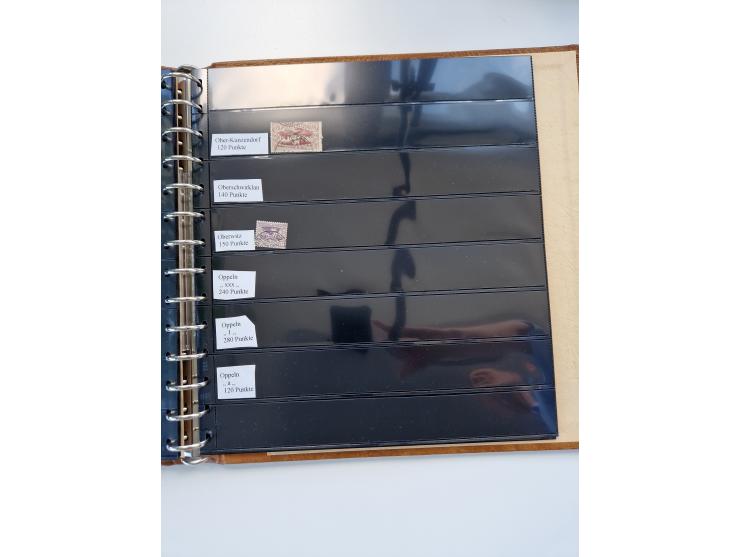 1920/22, interessante Stempel-Sammlung auf hunderten losen Marken und Briefstücken, sauber von Alberun bis Zyrowa sortiert, d