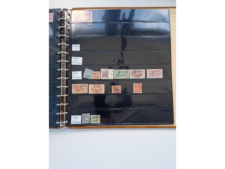 1920/22, interessante Stempel-Sammlung auf hunderten losen Marken und Briefstücken, sauber von Alberun bis Zyrowa sortiert, d