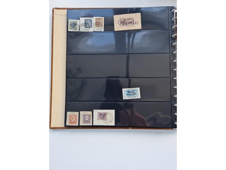 1920/22, interessante Stempel-Sammlung auf hunderten losen Marken und Briefstücken, sauber von Alberun bis Zyrowa sortiert, d