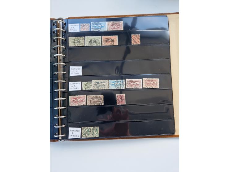 1920/22, interessante Stempel-Sammlung auf hunderten losen Marken und Briefstücken, sauber von Alberun bis Zyrowa sortiert, d
