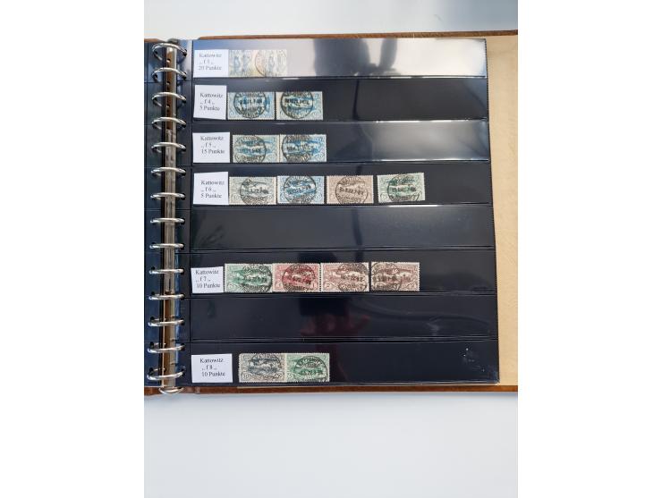 1920/22, interessante Stempel-Sammlung auf hunderten losen Marken und Briefstücken, sauber von Alberun bis Zyrowa sortiert, d