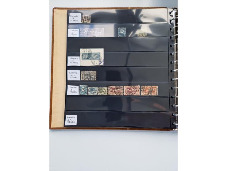 1920/22, interessante Stempel-Sammlung auf hunderten losen Marken und Briefstücken, sauber von Alberun bis Zyrowa sortiert, d