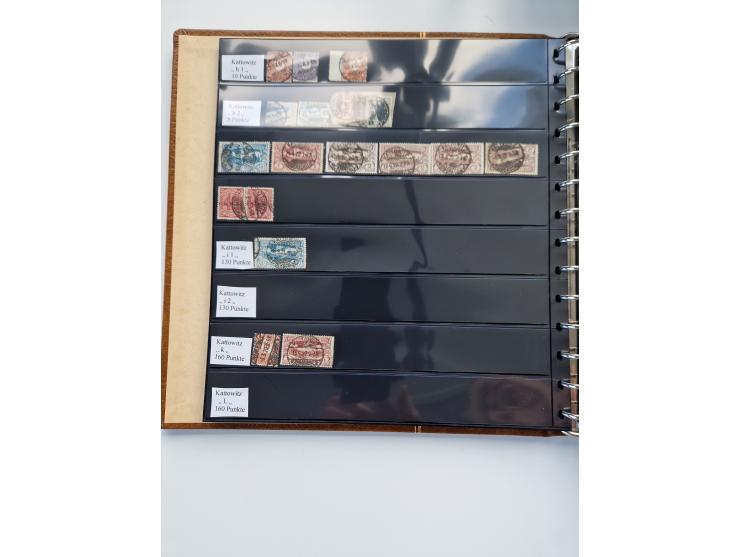 1920/22, interessante Stempel-Sammlung auf hunderten losen Marken und Briefstücken, sauber von Alberun bis Zyrowa sortiert, d