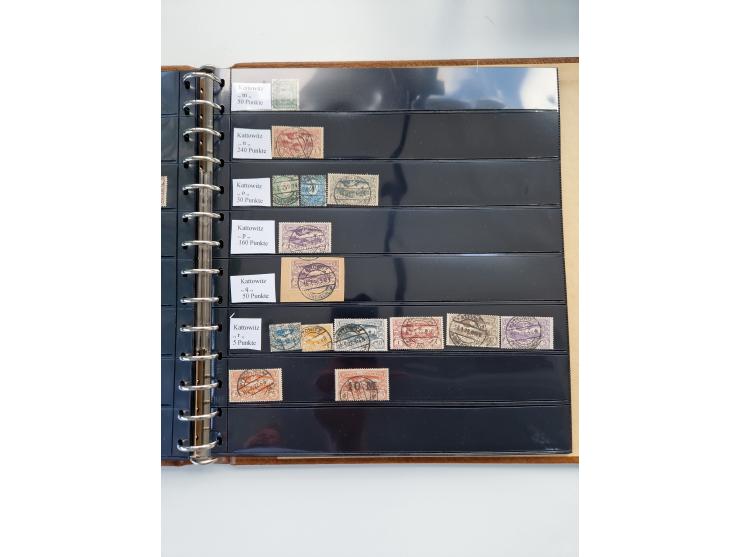 1920/22, interessante Stempel-Sammlung auf hunderten losen Marken und Briefstücken, sauber von Alberun bis Zyrowa sortiert, d
