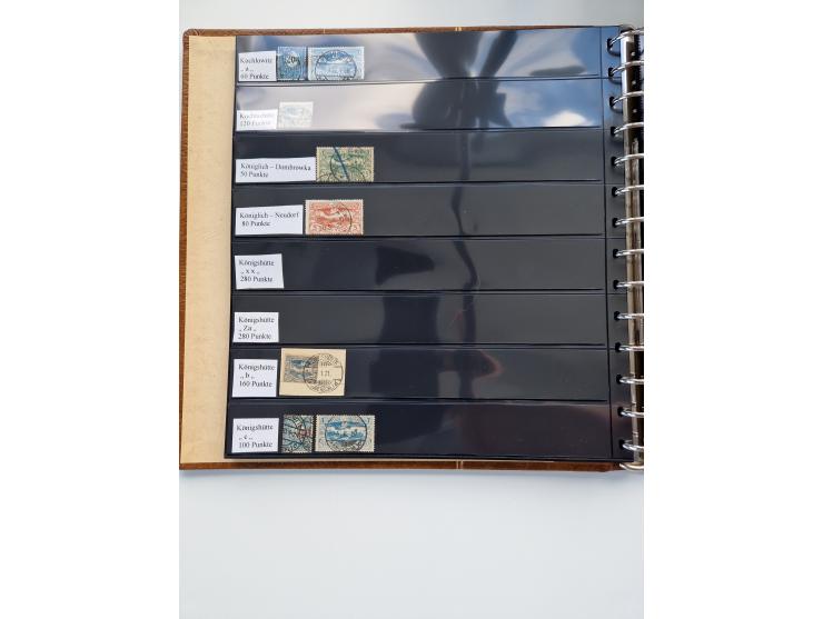 1920/22, interessante Stempel-Sammlung auf hunderten losen Marken und Briefstücken, sauber von Alberun bis Zyrowa sortiert, d