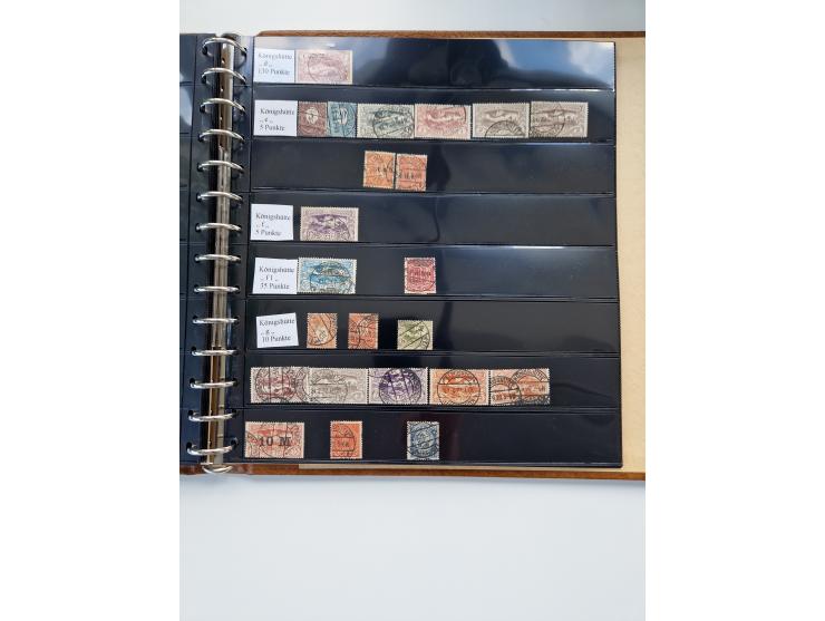 1920/22, interessante Stempel-Sammlung auf hunderten losen Marken und Briefstücken, sauber von Alberun bis Zyrowa sortiert, d