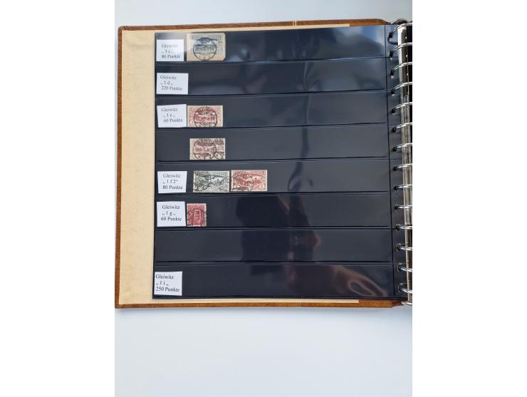 1920/22, interessante Stempel-Sammlung auf hunderten losen Marken und Briefstücken, sauber von Alberun bis Zyrowa sortiert, d