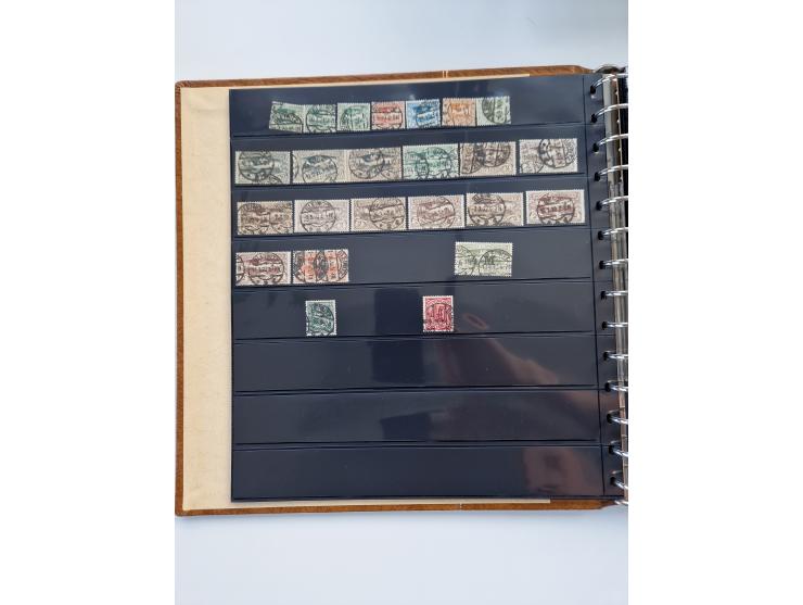 1920/22, interessante Stempel-Sammlung auf hunderten losen Marken und Briefstücken, sauber von Alberun bis Zyrowa sortiert, d