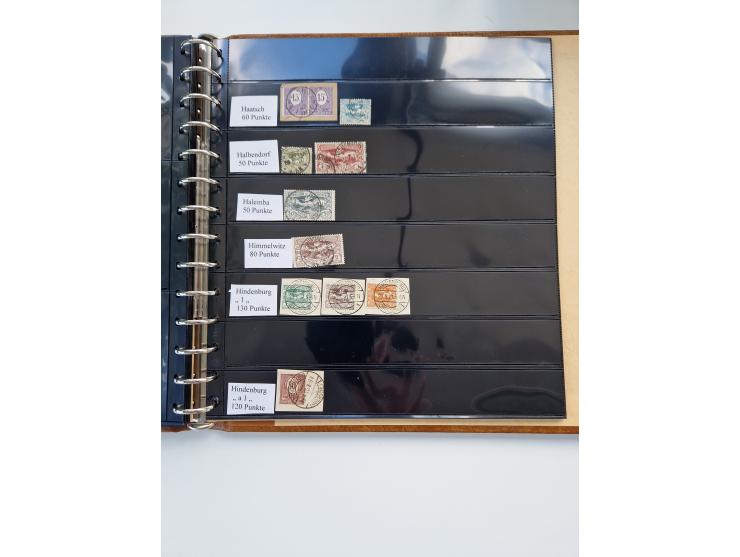 1920/22, interessante Stempel-Sammlung auf hunderten losen Marken und Briefstücken, sauber von Alberun bis Zyrowa sortiert, d