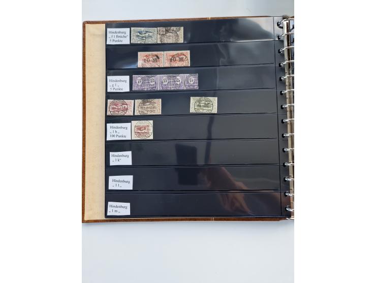 1920/22, interessante Stempel-Sammlung auf hunderten losen Marken und Briefstücken, sauber von Alberun bis Zyrowa sortiert, d