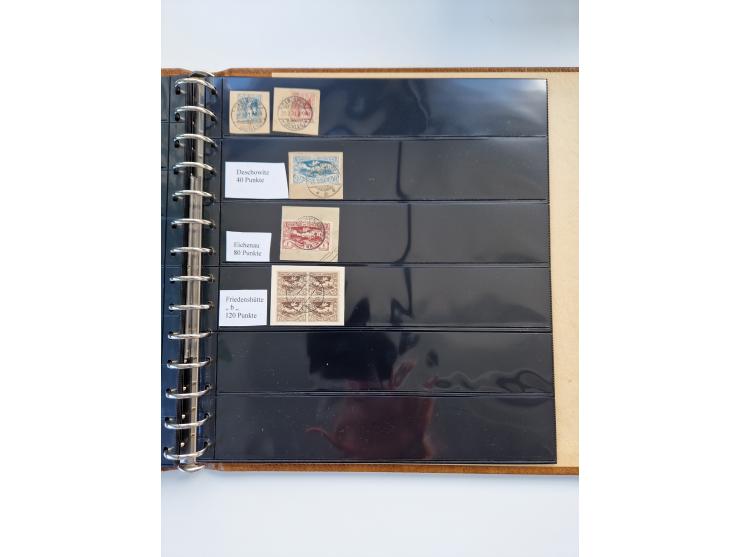 1920/22, interessante Stempel-Sammlung auf hunderten losen Marken und Briefstücken, sauber von Alberun bis Zyrowa sortiert, d