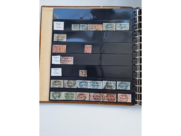 1920/22, interessante Stempel-Sammlung auf hunderten losen Marken und Briefstücken, sauber von Alberun bis Zyrowa sortiert, d