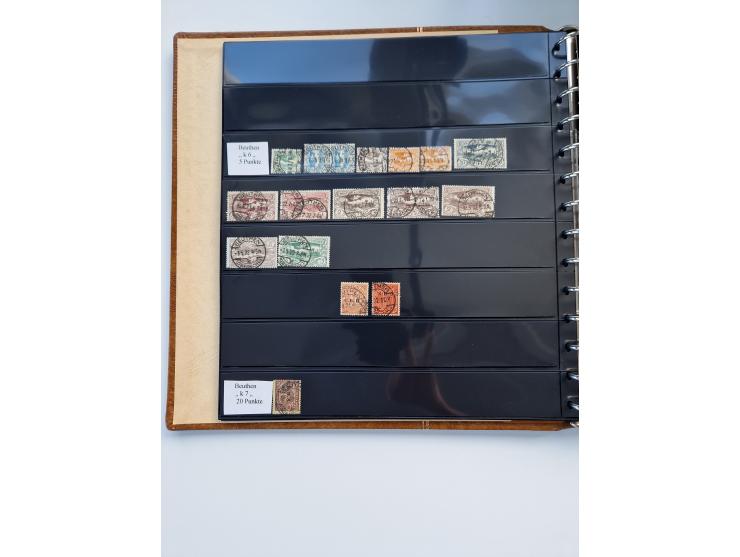 1920/22, interessante Stempel-Sammlung auf hunderten losen Marken und Briefstücken, sauber von Alberun bis Zyrowa sortiert, d