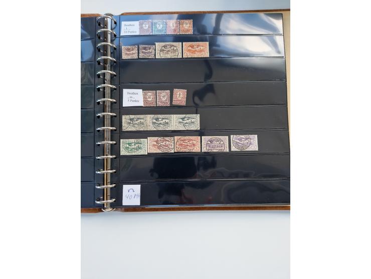 1920/22, interessante Stempel-Sammlung auf hunderten losen Marken und Briefstücken, sauber von Alberun bis Zyrowa sortiert, d