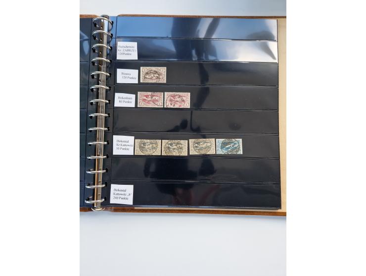 1920/22, interessante Stempel-Sammlung auf hunderten losen Marken und Briefstücken, sauber von Alberun bis Zyrowa sortiert, d