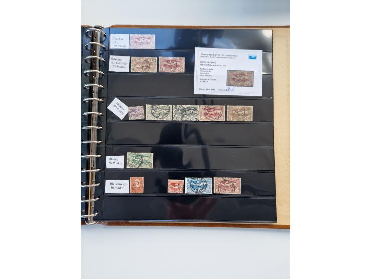 1920/22, interessante Stempel-Sammlung auf hunderten losen Marken und Briefstücken, sauber von Alberun bis Zyrowa sortiert, d