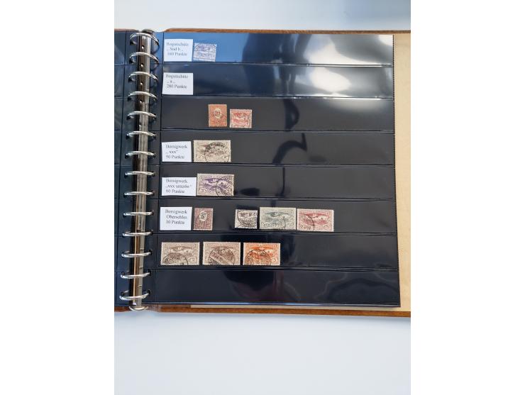 1920/22, interessante Stempel-Sammlung auf hunderten losen Marken und Briefstücken, sauber von Alberun bis Zyrowa sortiert, d