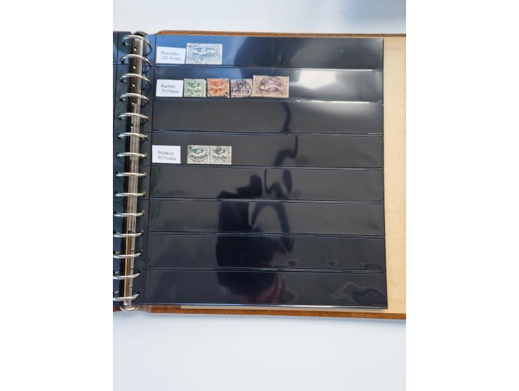 1920/22, interessante Stempel-Sammlung auf hunderten losen Marken und Briefstücken, sauber von Alberun bis Zyrowa sortiert, d