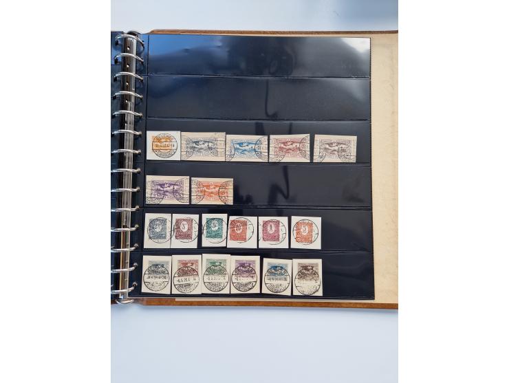 1920/22, interessante Stempel-Sammlung auf hunderten losen Marken und Briefstücken, sauber von Alberun bis Zyrowa sortiert, d