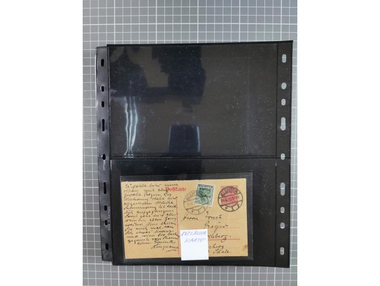 1860/1945, Stempel-Sammlung ab Preußen (frankierter Brief mit Nummer “16”) mit Schwerpunkt 1920, dabei u.a. Feldpost, Mitläuf