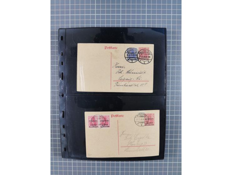 1860/1945, Stempel-Sammlung ab Preußen (frankierter Brief mit Nummer “16”) mit Schwerpunkt 1920, dabei u.a. Feldpost, Mitläuf