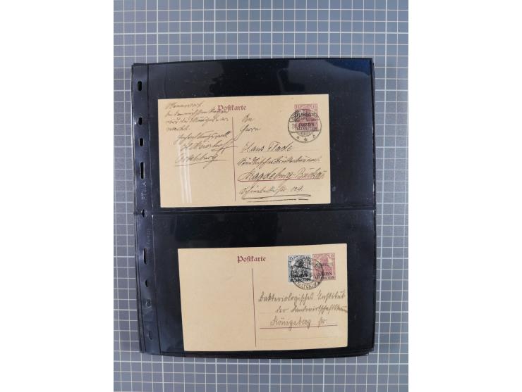 1860/1945, Stempel-Sammlung ab Preußen (frankierter Brief mit Nummer “16”) mit Schwerpunkt 1920, dabei u.a. Feldpost, Mitläuf