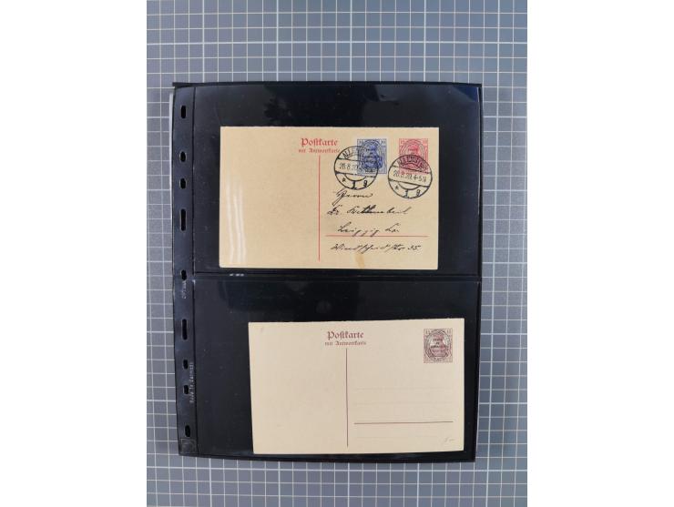 1860/1945, Stempel-Sammlung ab Preußen (frankierter Brief mit Nummer “16”) mit Schwerpunkt 1920, dabei u.a. Feldpost, Mitläuf
