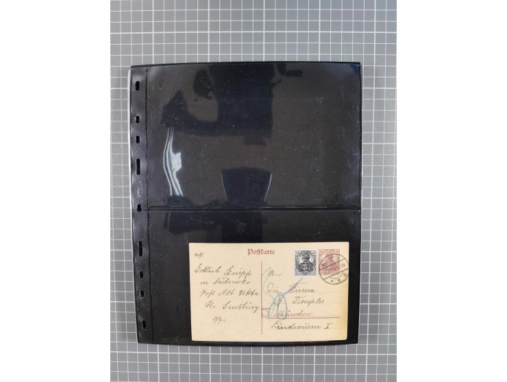 1860/1945, Stempel-Sammlung ab Preußen (frankierter Brief mit Nummer “16”) mit Schwerpunkt 1920, dabei u.a. Feldpost, Mitläuf