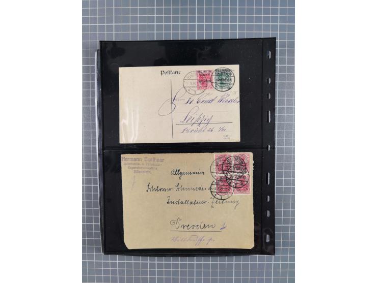 1860/1945, Stempel-Sammlung ab Preußen (frankierter Brief mit Nummer “16”) mit Schwerpunkt 1920, dabei u.a. Feldpost, Mitläuf