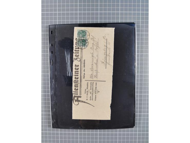 1860/1945, Stempel-Sammlung ab Preußen (frankierter Brief mit Nummer “16”) mit Schwerpunkt 1920, dabei u.a. Feldpost, Mitläuf