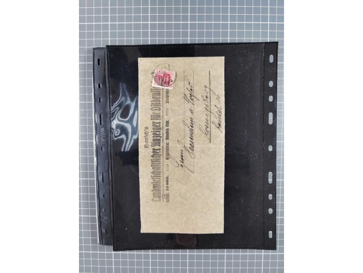 1860/1945, Stempel-Sammlung ab Preußen (frankierter Brief mit Nummer “16”) mit Schwerpunkt 1920, dabei u.a. Feldpost, Mitläuf