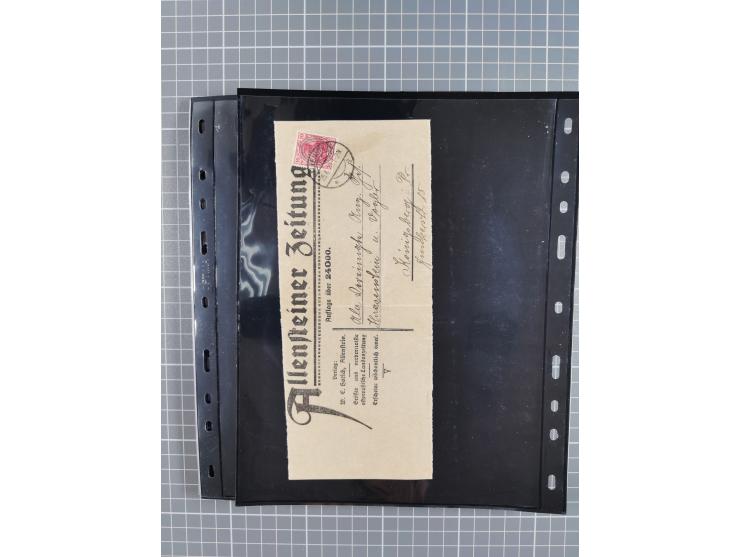 1860/1945, Stempel-Sammlung ab Preußen (frankierter Brief mit Nummer “16”) mit Schwerpunkt 1920, dabei u.a. Feldpost, Mitläuf
