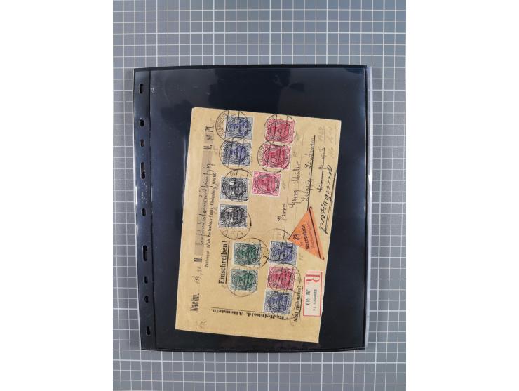 1860/1945, Stempel-Sammlung ab Preußen (frankierter Brief mit Nummer “16”) mit Schwerpunkt 1920, dabei u.a. Feldpost, Mitläuf