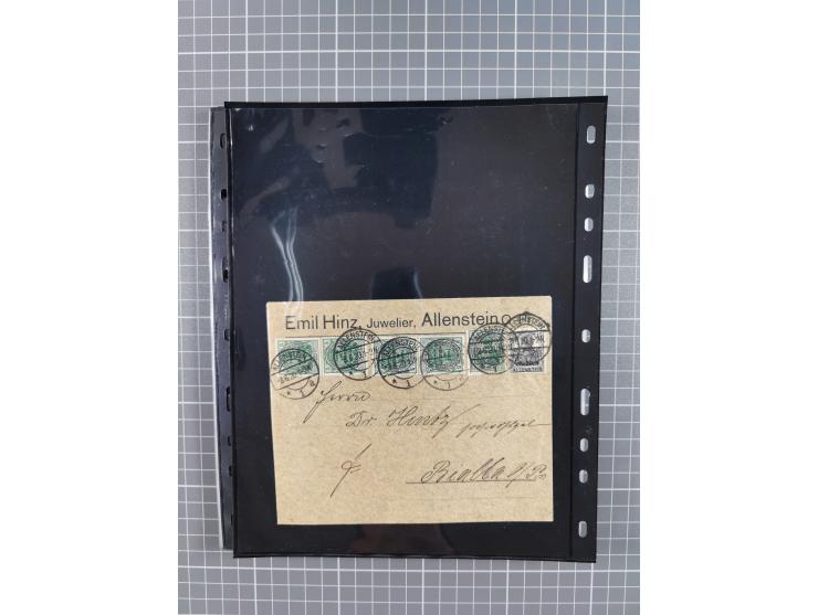 1860/1945, Stempel-Sammlung ab Preußen (frankierter Brief mit Nummer “16”) mit Schwerpunkt 1920, dabei u.a. Feldpost, Mitläuf