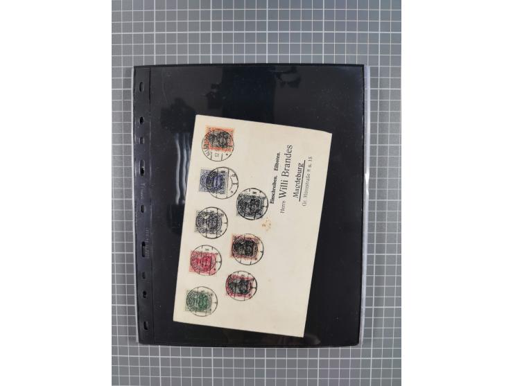 1860/1945, Stempel-Sammlung ab Preußen (frankierter Brief mit Nummer “16”) mit Schwerpunkt 1920, dabei u.a. Feldpost, Mitläuf