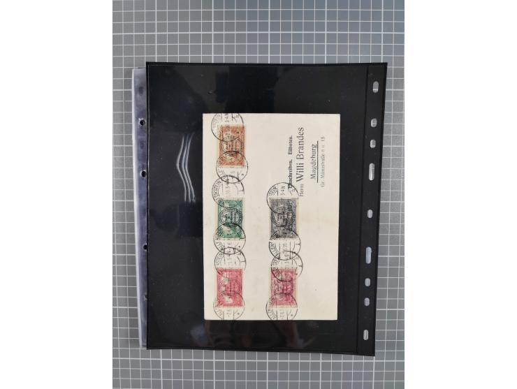 1860/1945, Stempel-Sammlung ab Preußen (frankierter Brief mit Nummer “16”) mit Schwerpunkt 1920, dabei u.a. Feldpost, Mitläuf