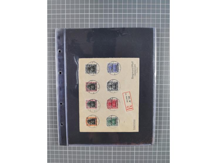 1860/1945, Stempel-Sammlung ab Preußen (frankierter Brief mit Nummer “16”) mit Schwerpunkt 1920, dabei u.a. Feldpost, Mitläuf