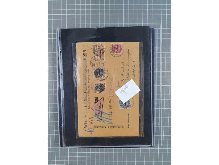 1860/1945, Stempel-Sammlung ab Preußen (frankierter Brief mit Nummer “16”) mit Schwerpunkt 1920, dabei u.a. Feldpost, Mitläuf
