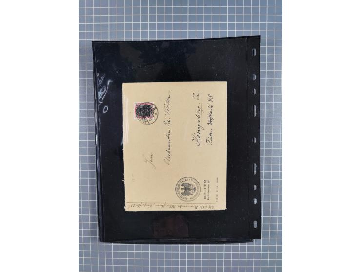 1860/1945, Stempel-Sammlung ab Preußen (frankierter Brief mit Nummer “16”) mit Schwerpunkt 1920, dabei u.a. Feldpost, Mitläuf