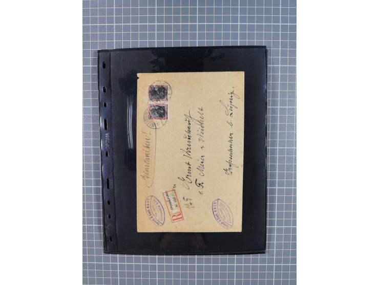 1860/1945, Stempel-Sammlung ab Preußen (frankierter Brief mit Nummer “16”) mit Schwerpunkt 1920, dabei u.a. Feldpost, Mitläuf