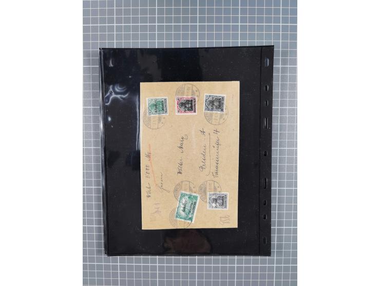 1860/1945, Stempel-Sammlung ab Preußen (frankierter Brief mit Nummer “16”) mit Schwerpunkt 1920, dabei u.a. Feldpost, Mitläuf