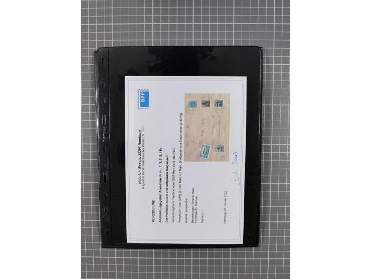 1860/1945, Stempel-Sammlung ab Preußen (frankierter Brief mit Nummer “16”) mit Schwerpunkt 1920, dabei u.a. Feldpost, Mitläuf