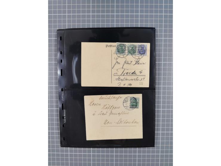 1860/1945, Stempel-Sammlung ab Preußen (frankierter Brief mit Nummer “16”) mit Schwerpunkt 1920, dabei u.a. Feldpost, Mitläuf