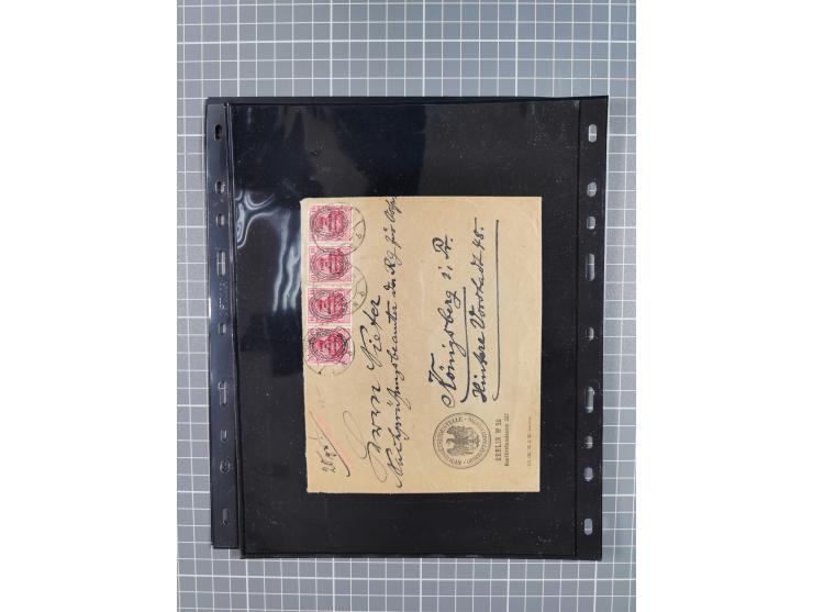 1860/1945, Stempel-Sammlung ab Preußen (frankierter Brief mit Nummer “16”) mit Schwerpunkt 1920, dabei u.a. Feldpost, Mitläuf