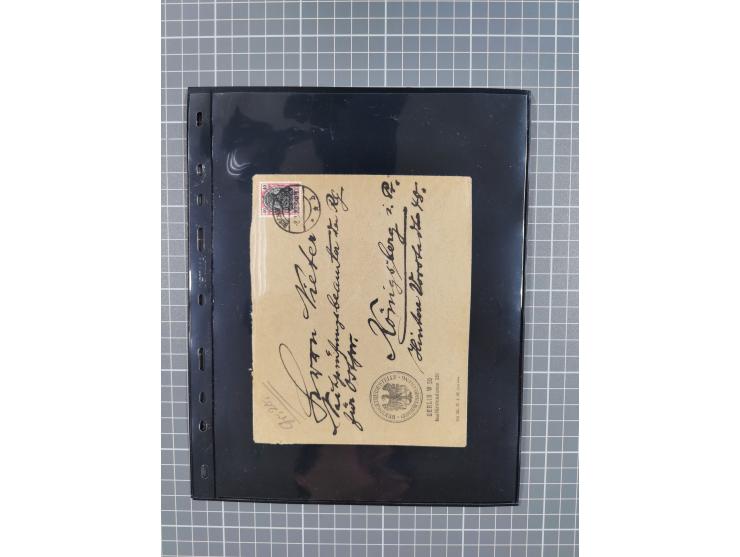 1860/1945, Stempel-Sammlung ab Preußen (frankierter Brief mit Nummer “16”) mit Schwerpunkt 1920, dabei u.a. Feldpost, Mitläuf