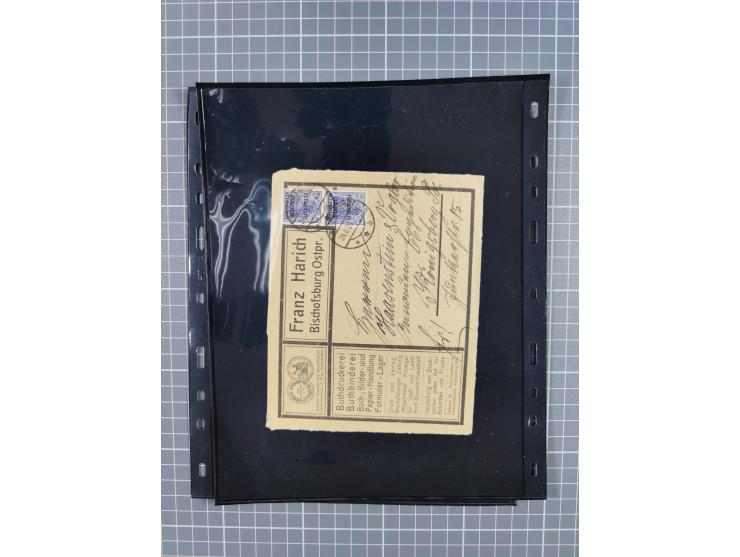 1860/1945, Stempel-Sammlung ab Preußen (frankierter Brief mit Nummer “16”) mit Schwerpunkt 1920, dabei u.a. Feldpost, Mitläuf