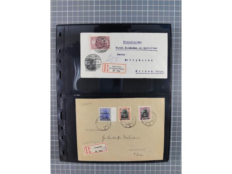 1860/1945, Stempel-Sammlung ab Preußen (frankierter Brief mit Nummer “16”) mit Schwerpunkt 1920, dabei u.a. Feldpost, Mitläuf