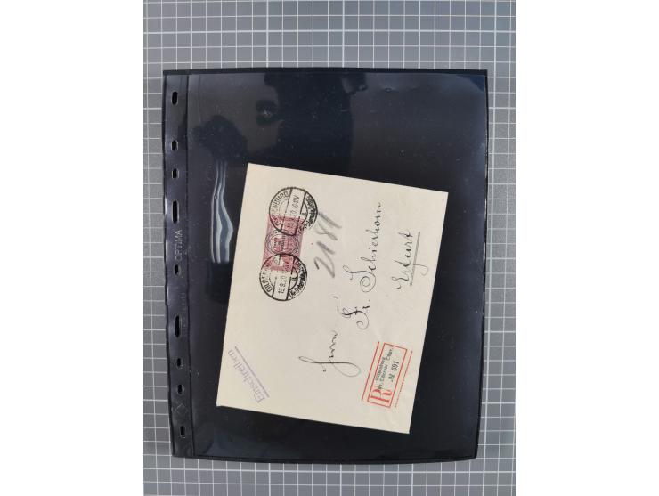 1860/1945, Stempel-Sammlung ab Preußen (frankierter Brief mit Nummer “16”) mit Schwerpunkt 1920, dabei u.a. Feldpost, Mitläuf