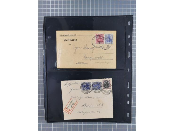 1860/1945, Stempel-Sammlung ab Preußen (frankierter Brief mit Nummer “16”) mit Schwerpunkt 1920, dabei u.a. Feldpost, Mitläuf