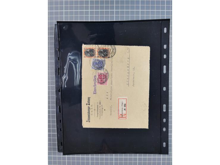 1860/1945, Stempel-Sammlung ab Preußen (frankierter Brief mit Nummer “16”) mit Schwerpunkt 1920, dabei u.a. Feldpost, Mitläuf